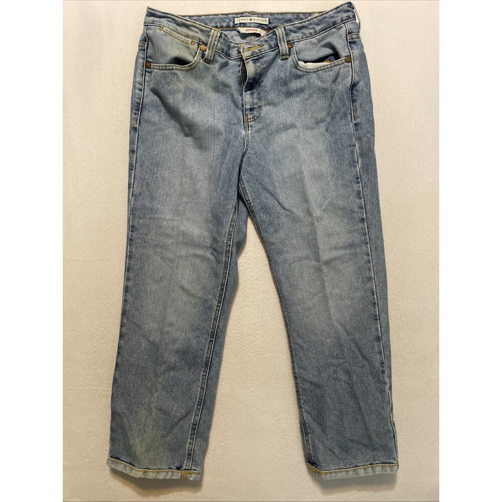 Vintage Tommy Hilfiger Womens Short Capri Jeans Hipster Cuffed Y2K Skater 12